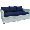 Deko Living Outdoor Wicker Patio Sofa & Ottoman Set with Adjustable Table Height COP30010